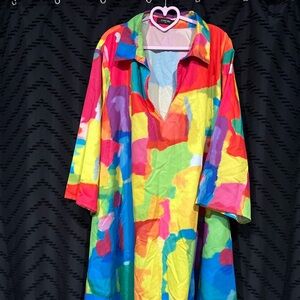Chic Multicolor Abstract Dress
